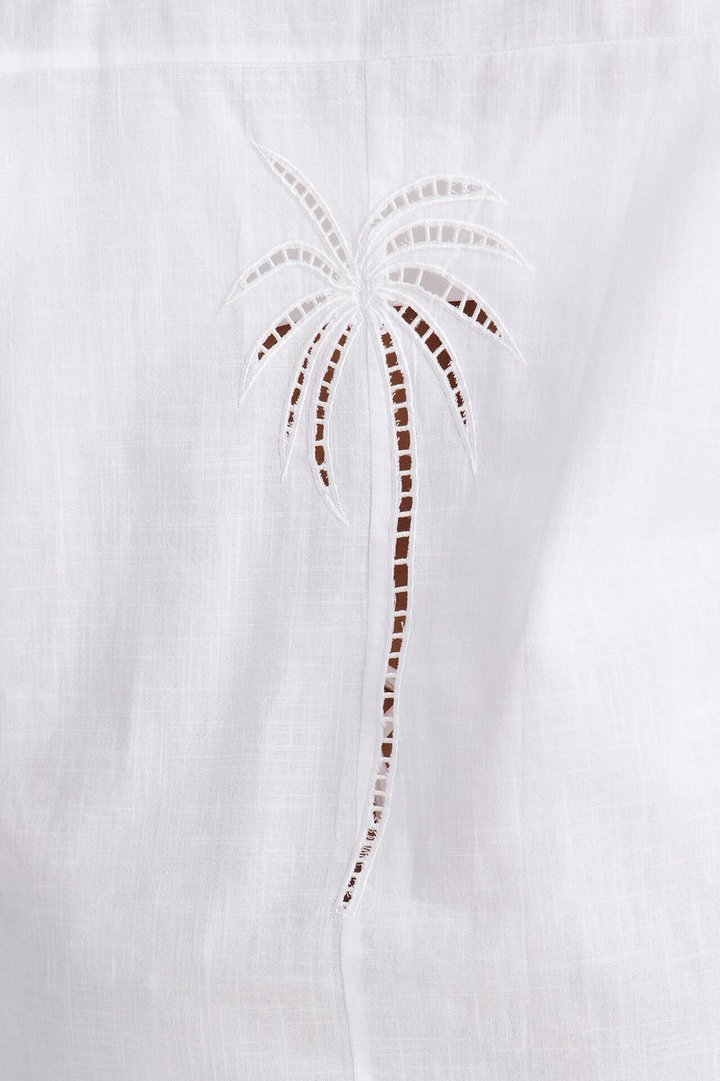 Georgy Swim Button Up Cover Up Dress - White