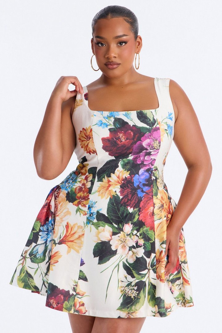 Sophie Floral Sleeveless Mini Dress - Multi Color