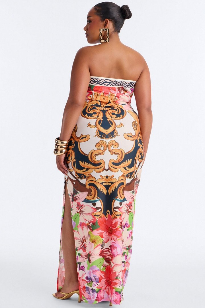 Athena Wrap Overlay Maxi Dress - Multi Color