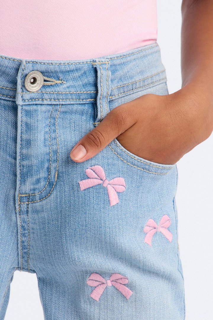 Mini Music To My Ears Flare Jeans - Light Wash