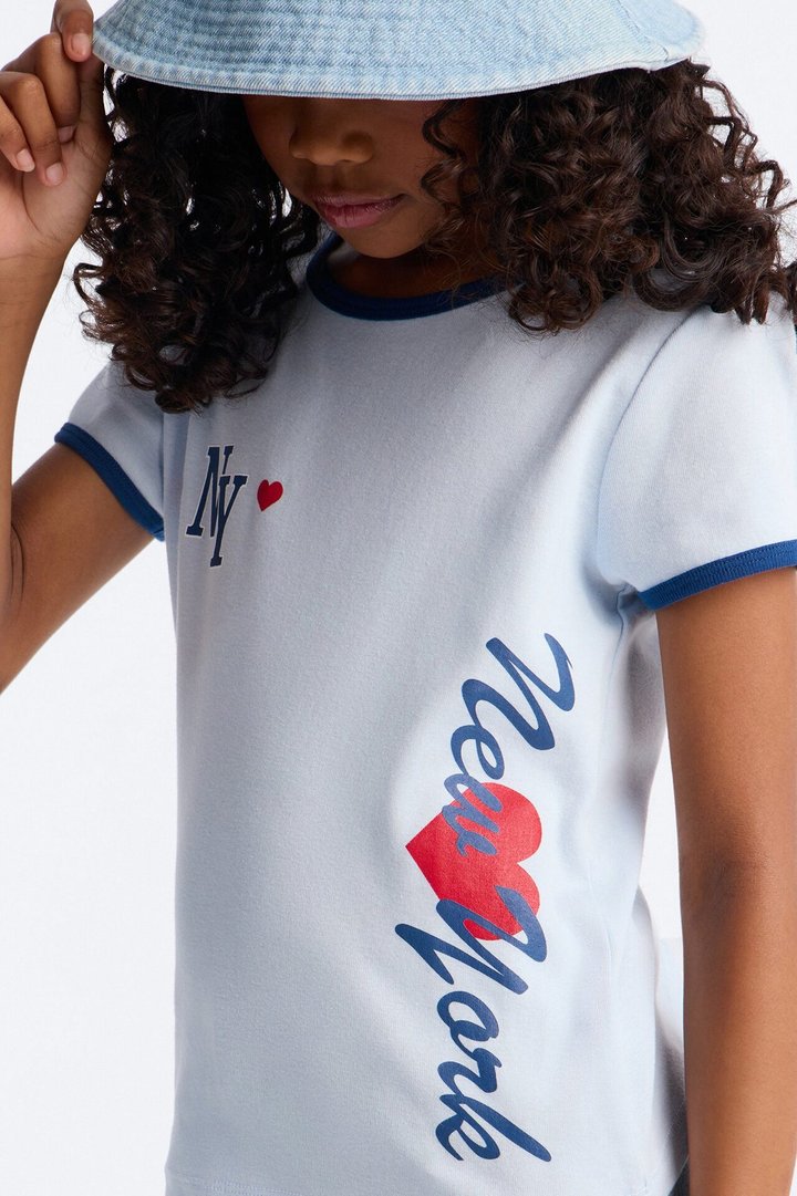Mini NY America's Sweetheart Short Sleeve Tee - Blue