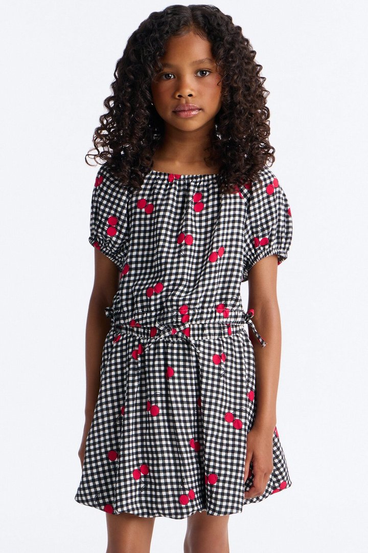 Mini Cherry Nice To Meet You Skirt Set - Black/combo