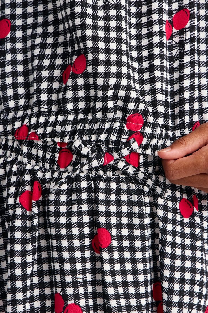 Mini Cherry Nice To Meet You Skirt Set - Black/combo