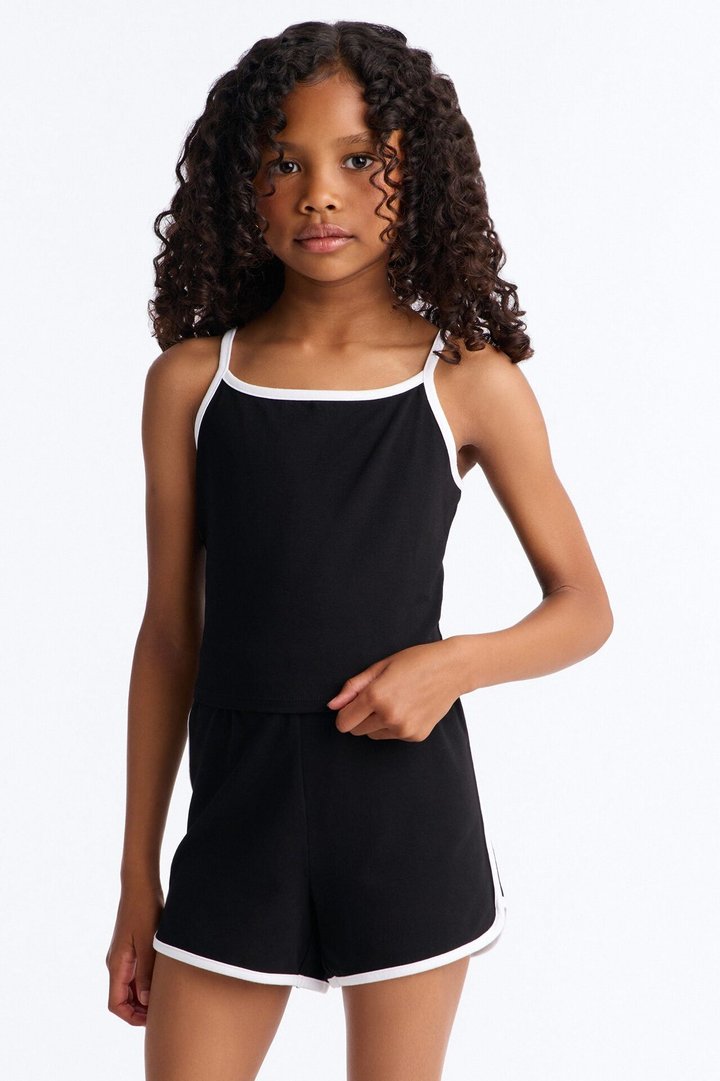 Mini Step Back Short Set - Black
