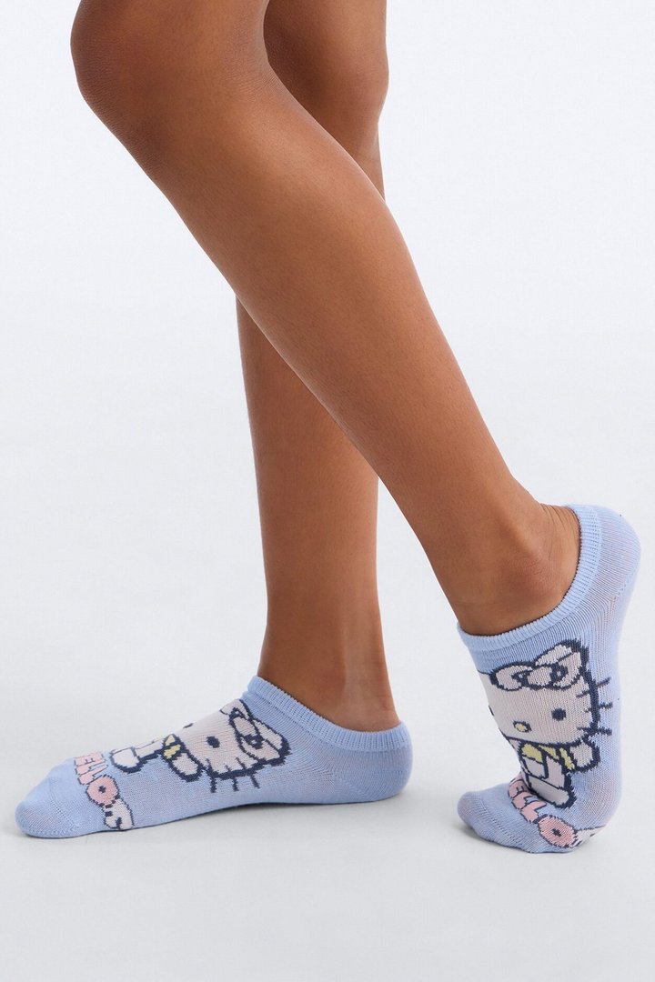 Mini Hello Kitty Angel No Show Socks 10 Pack - Blue/combo