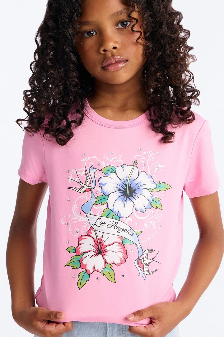 Mini LA Always Blessed Short Sleeve Tee - Pink