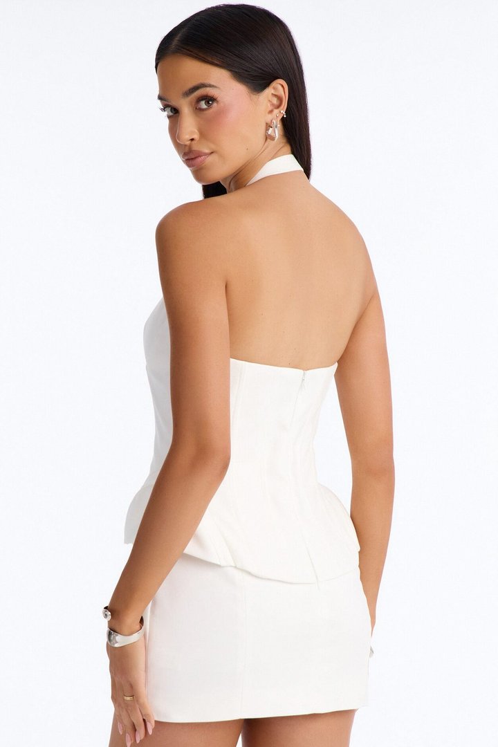 Golden Hour Mini Dress - White