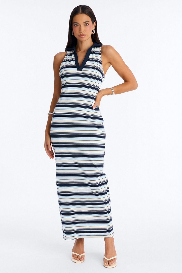 Sunstruck Striped Maxi Dress - Blue/combo
