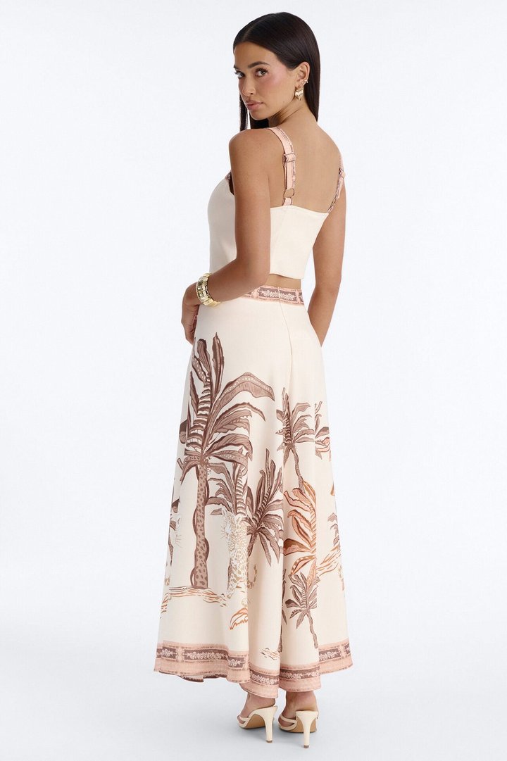 Savanna Muse Skirt Set - Cream/combo