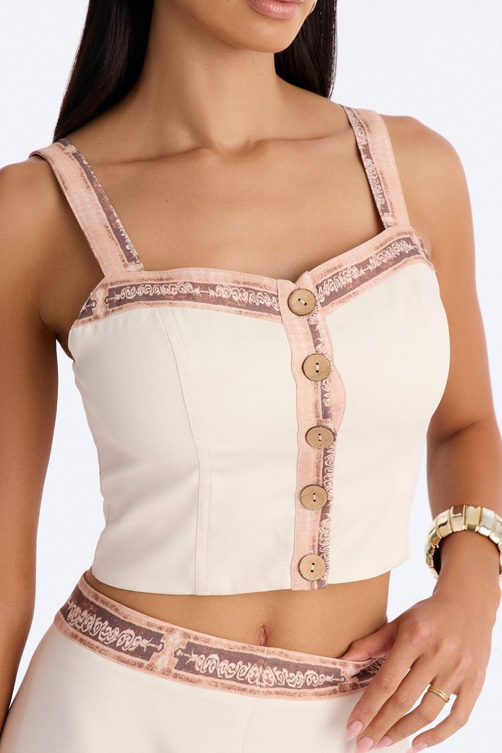 Savanna Muse Skirt Set - Cream/combo