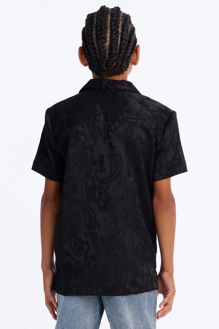 Mini Great Day Button Down Shirt - Black