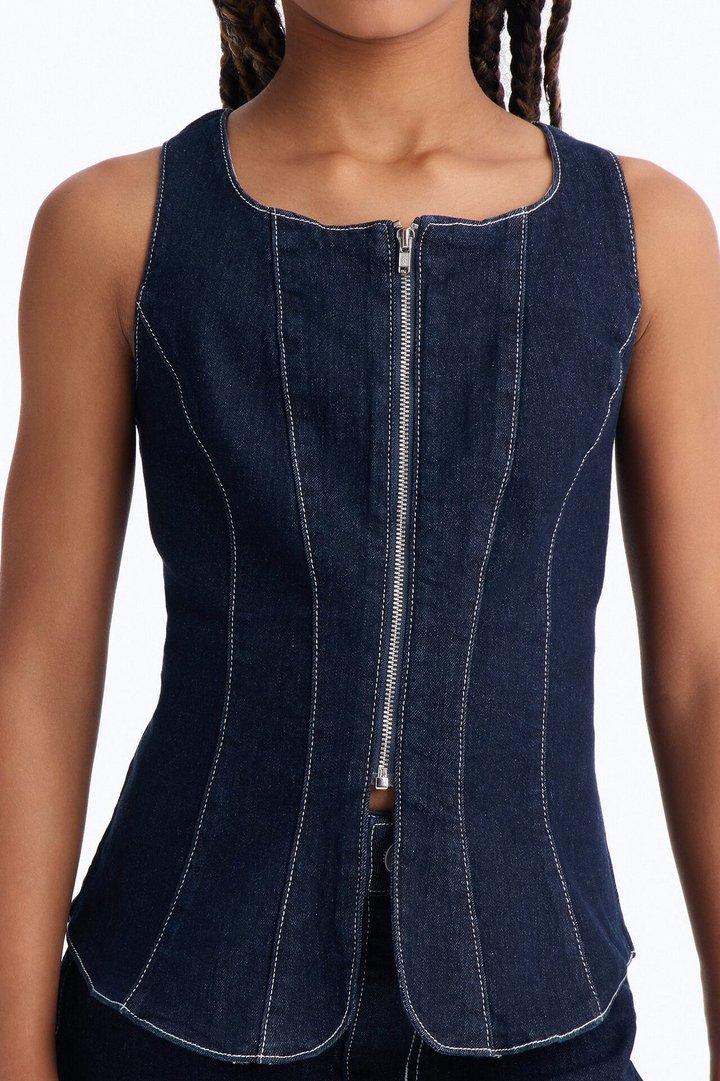 Mini Ava Denim Short Set - Dark Wash