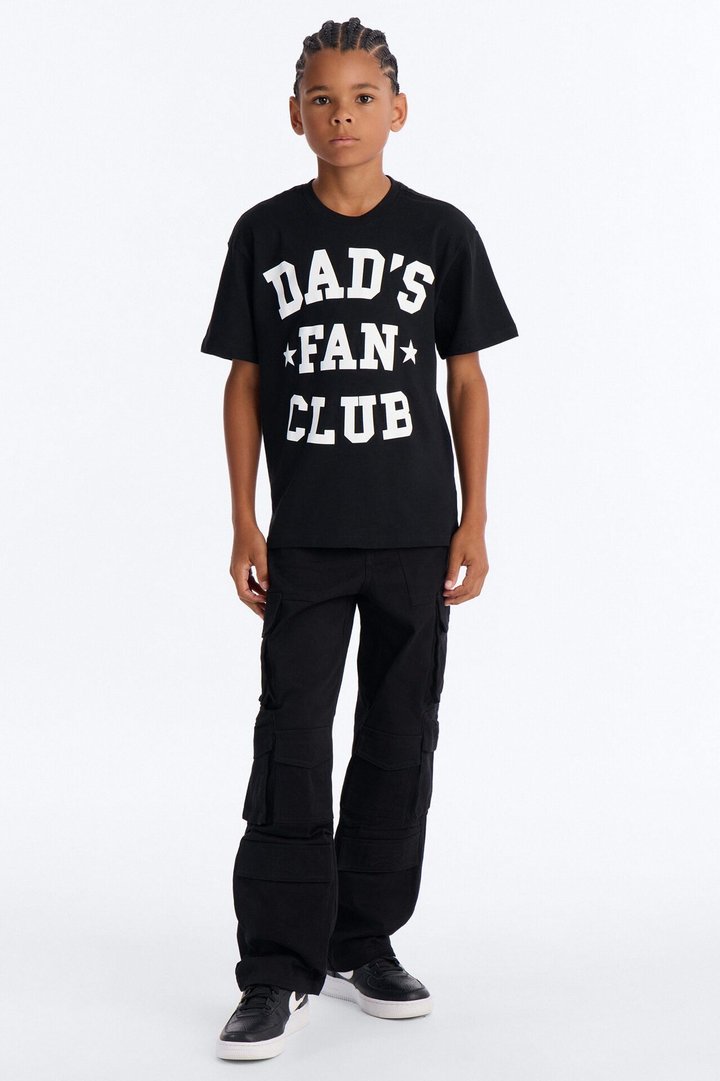Mini Dad's Fan Club Short Sleeve Tee - Black