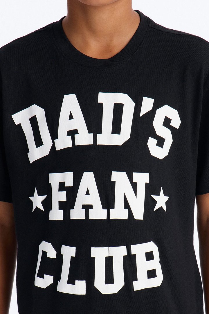 Mini Dad's Fan Club Short Sleeve Tee - Black