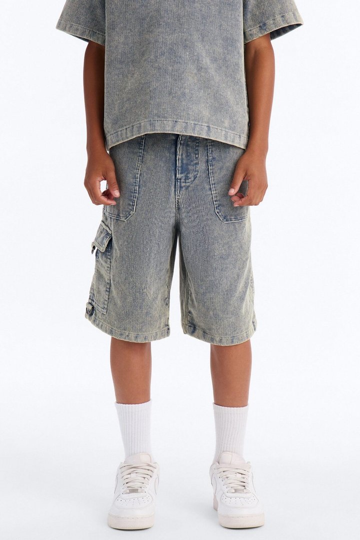 Mini Ohio Corduroy Baggy Short - Blue