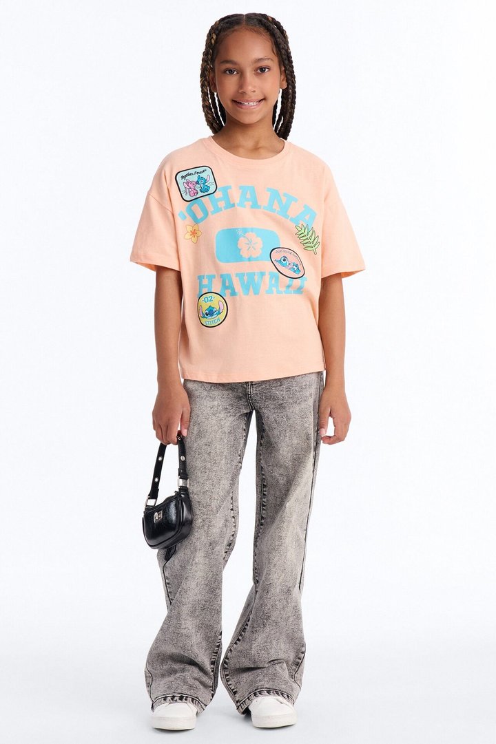 Mini Stitch Kaua'i Short Sleeve Tee - Peach