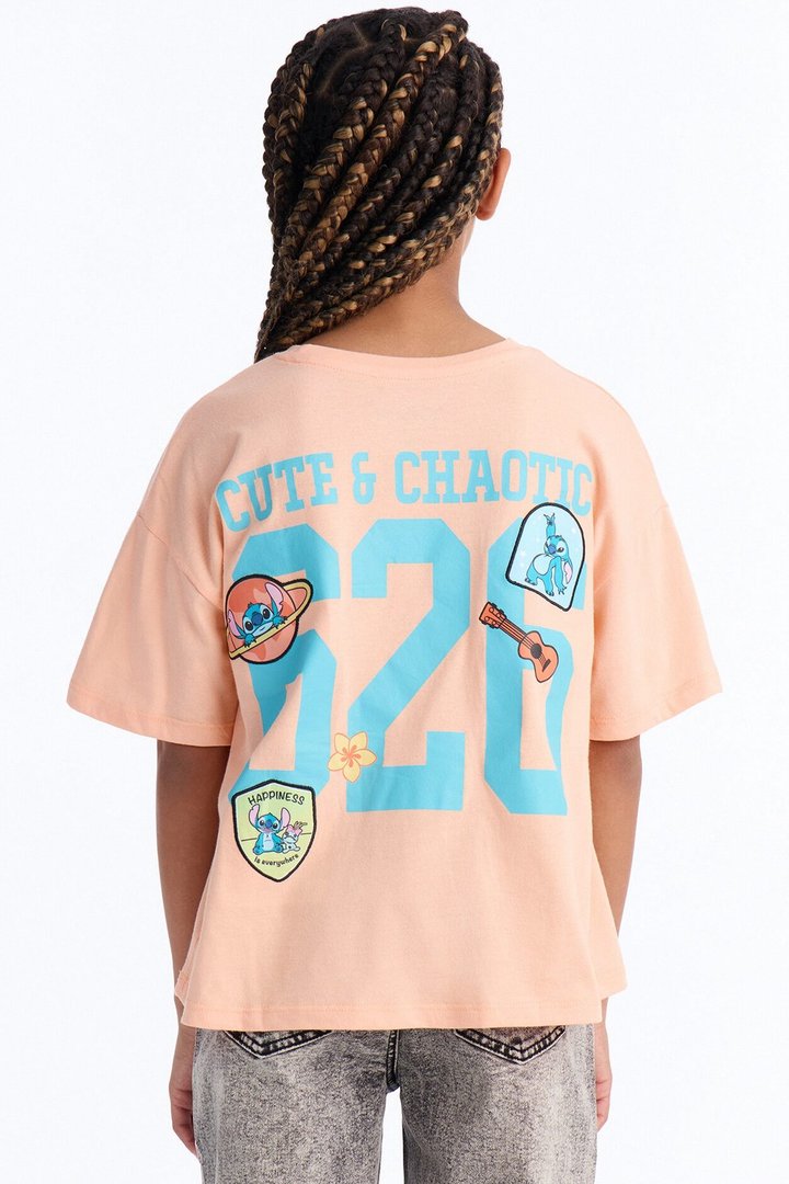 Mini Stitch Kaua'i Short Sleeve Tee - Peach
