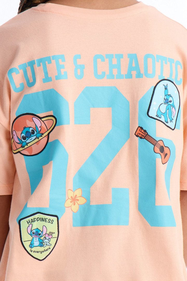 Mini Stitch Kaua'i Short Sleeve Tee - Peach