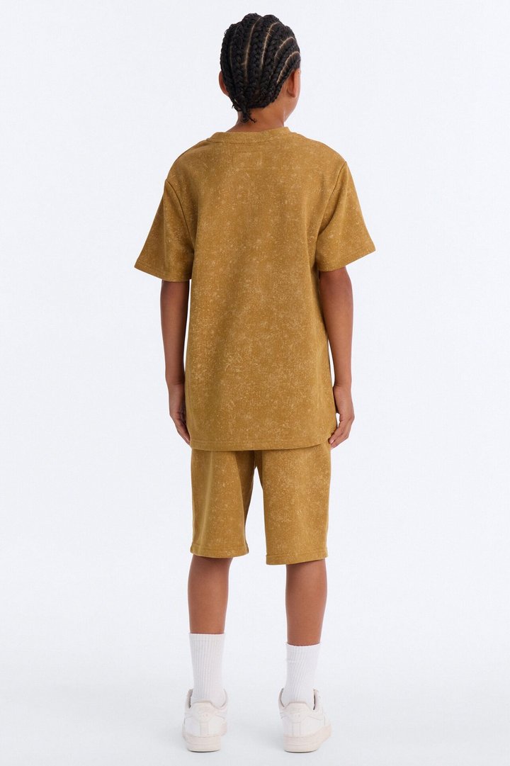 Mini All About My Faith Mineral Wash Short Set - Mocha