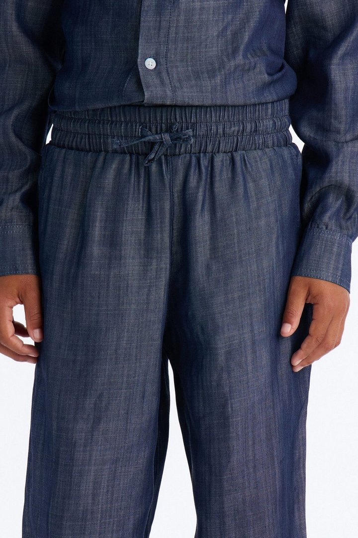 Mini Wide Leg Mercer Gates Pant - Indigo