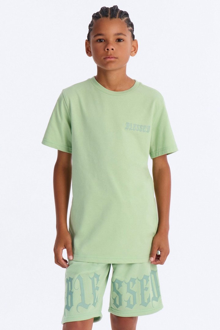 Mini Still Blessed Short Set - Green