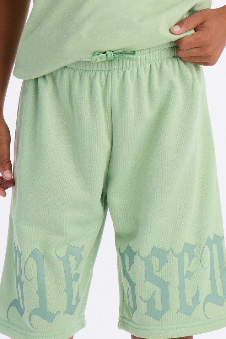 Mini Still Blessed Short Set - Green