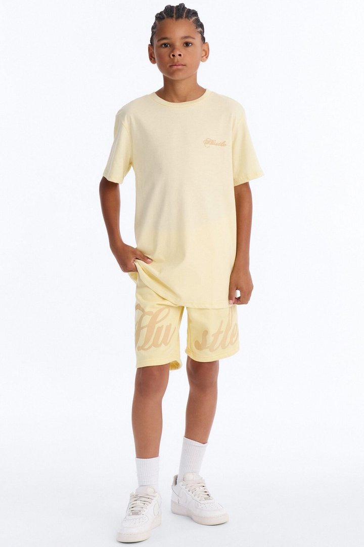 Mini Still Hustle Short Set - Yellow