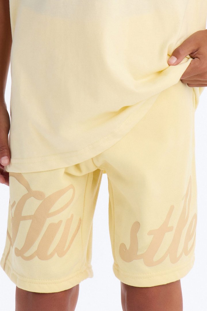 Mini Still Hustle Short Set - Yellow