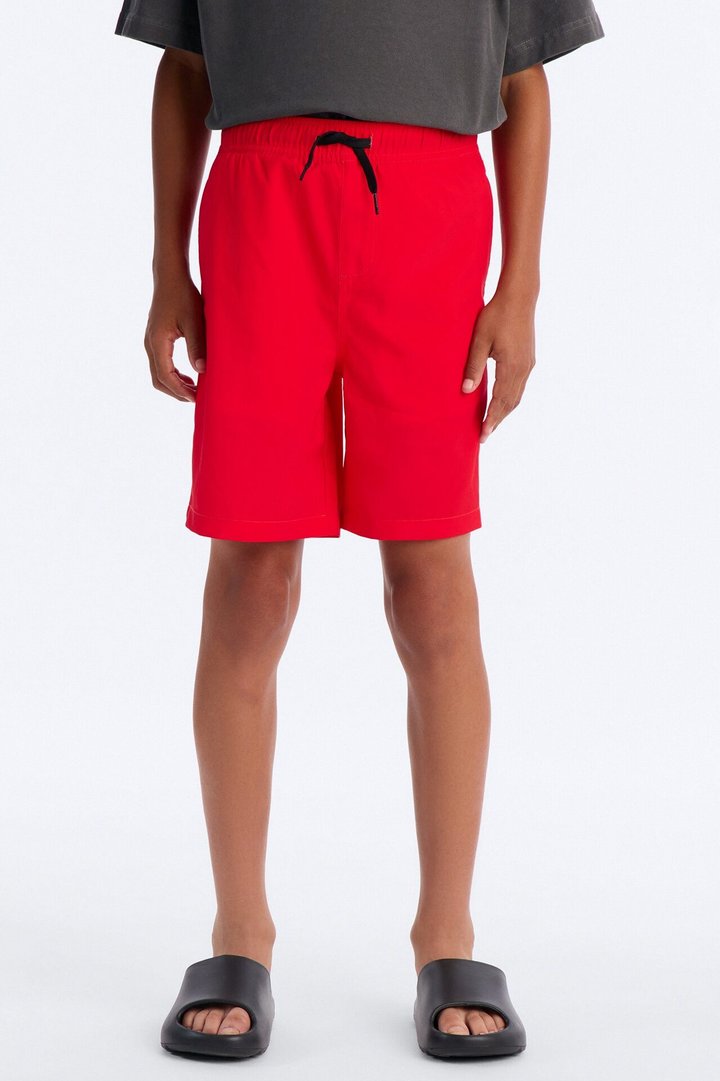 Mini Water Reactive Lucky 8Ball Reveal Swim Trunk - Red