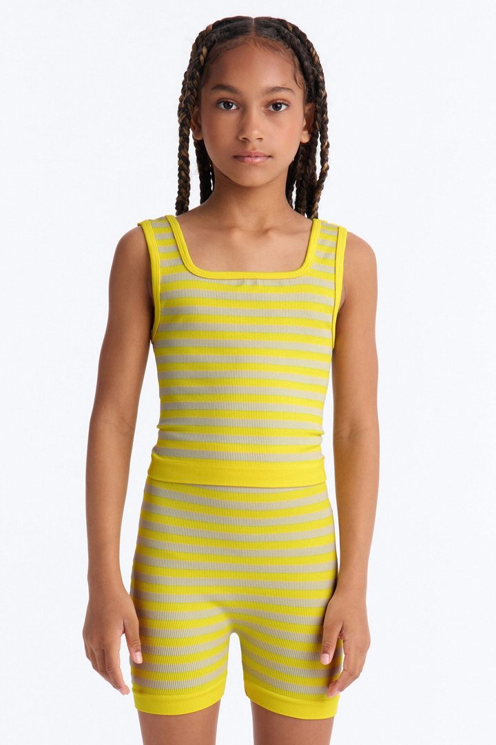 Mini I'm So Happy Short Set - Yellow/combo
