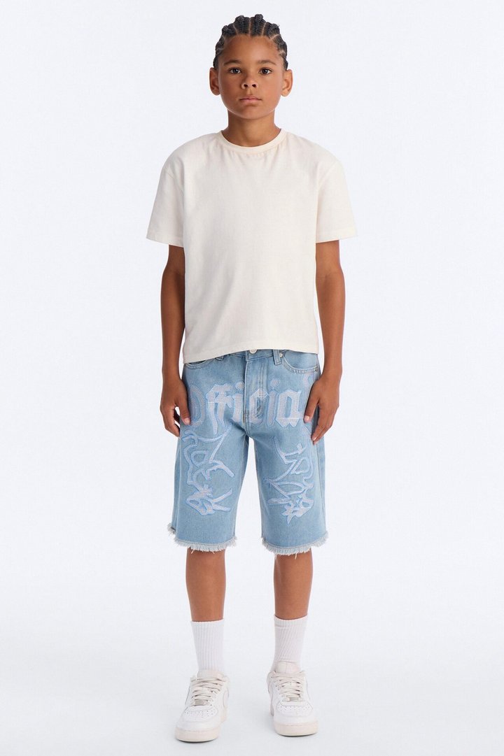 Mini So Official Denim Shorts - Light Blue