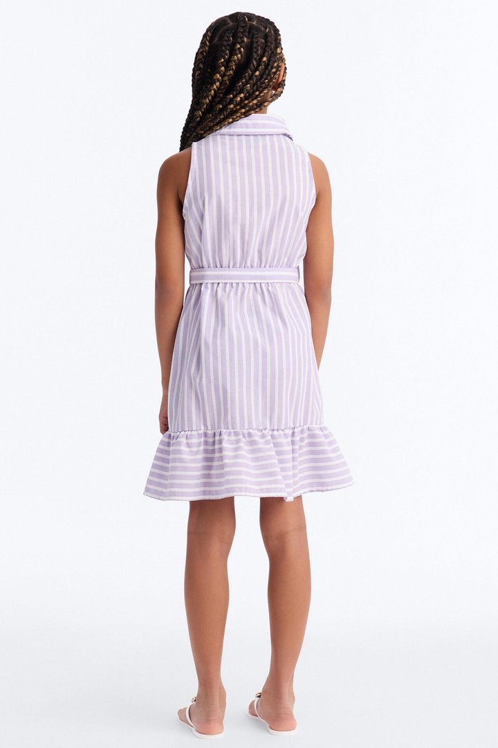 Mini You Are My Sunshine Sleeveless Shirt Dress - Purple/combo