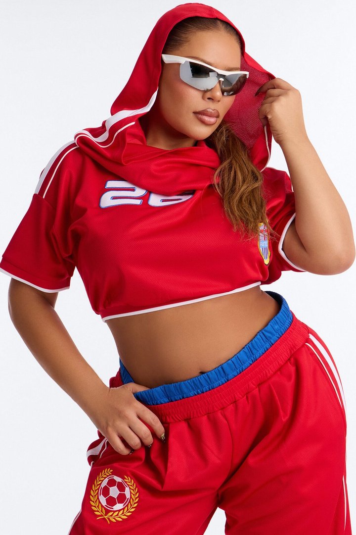First Draft Pick Hooded Pant Set - Red