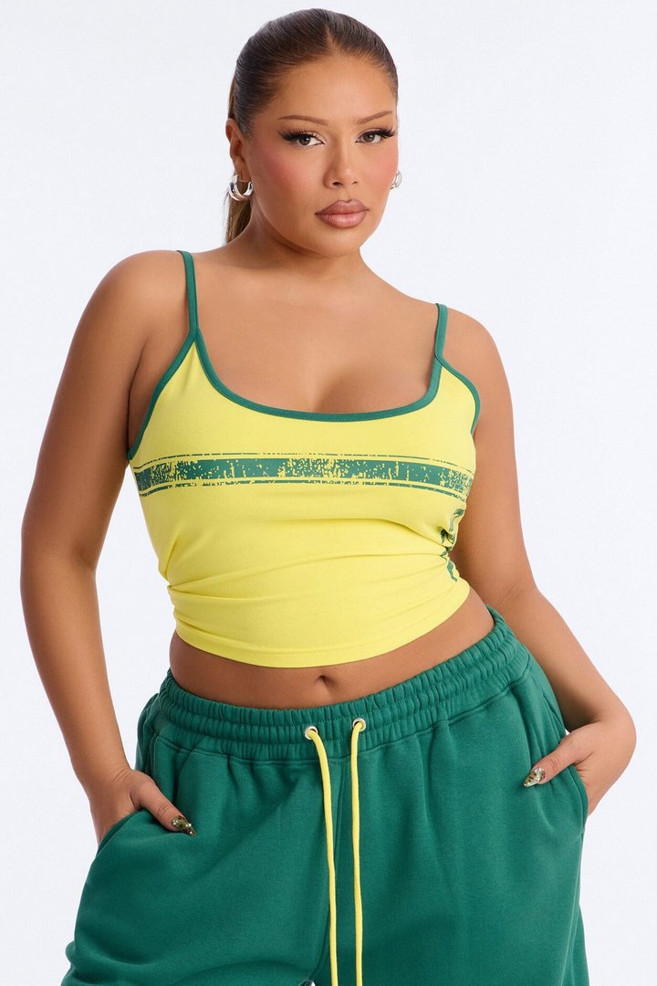Go Brazil Fleece Barrel Pant Set - Green/combo
