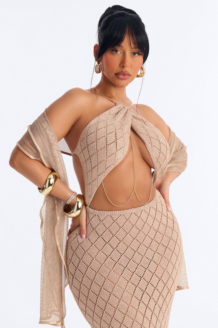 I See Right Through You Scarf - Gold