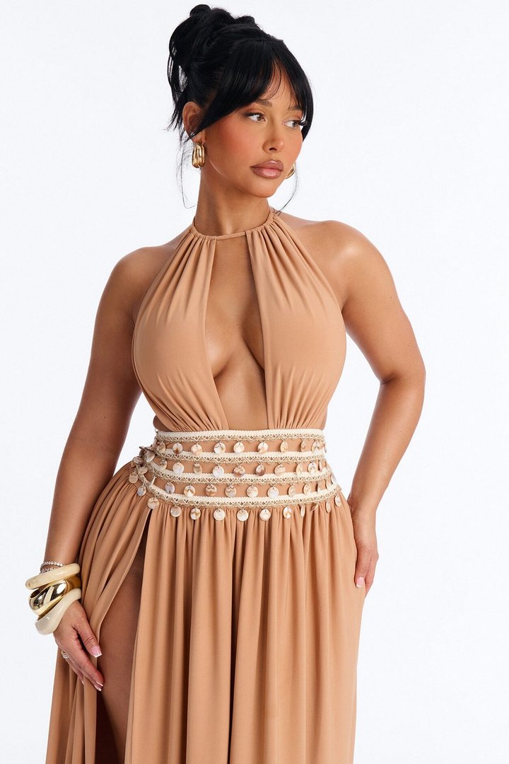 Jet Set Tease Maxi Dress - Mocha