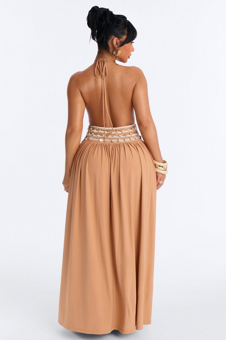 Jet Set Tease Maxi Dress - Mocha