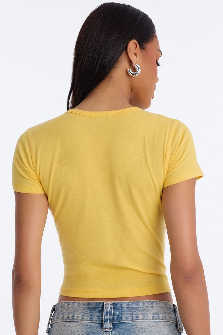 Supporting Those Rights Baby Tee - Yellow