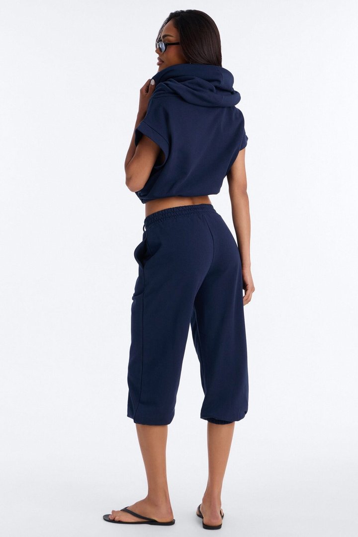 Alexa Capri Jogger Set - Navy