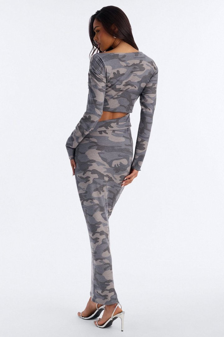 Jasmine Camo Maxi Dress - Camouflage