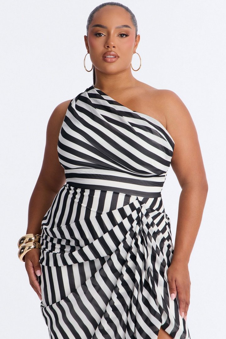 Miranda Striped Maxi - Black/White
