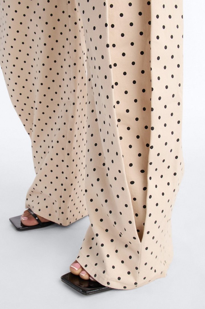 Bella Polka Dot Barrel Jumpsuit - Cream
