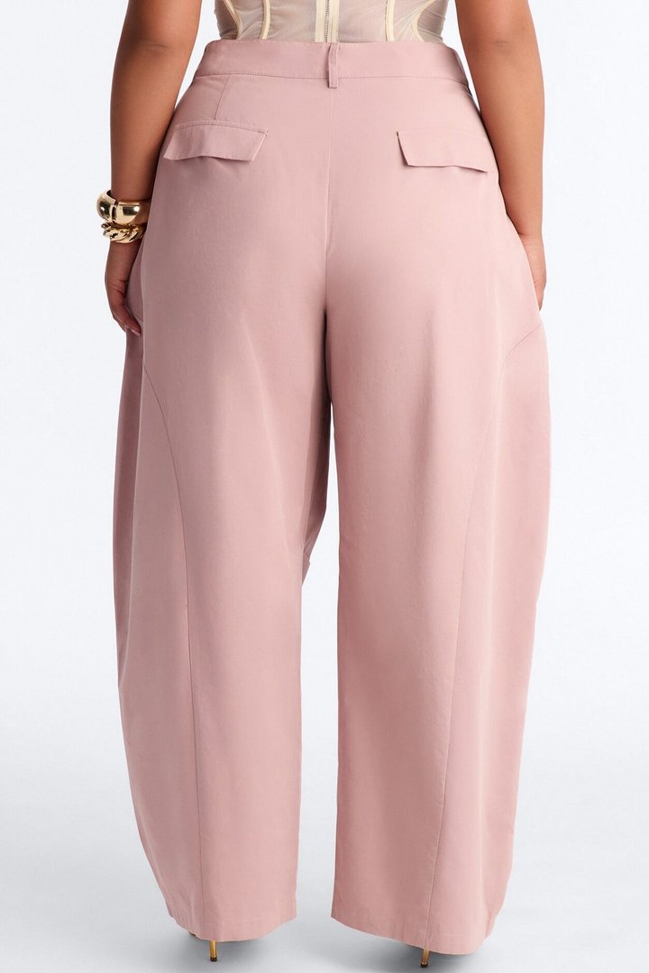 Cooler Than You Barrel Leg Pant 30″ - Blush
