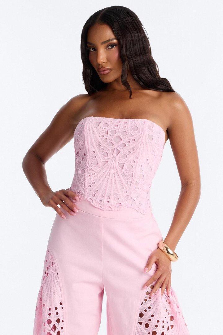 Carmen Corset Pant Set - Pink