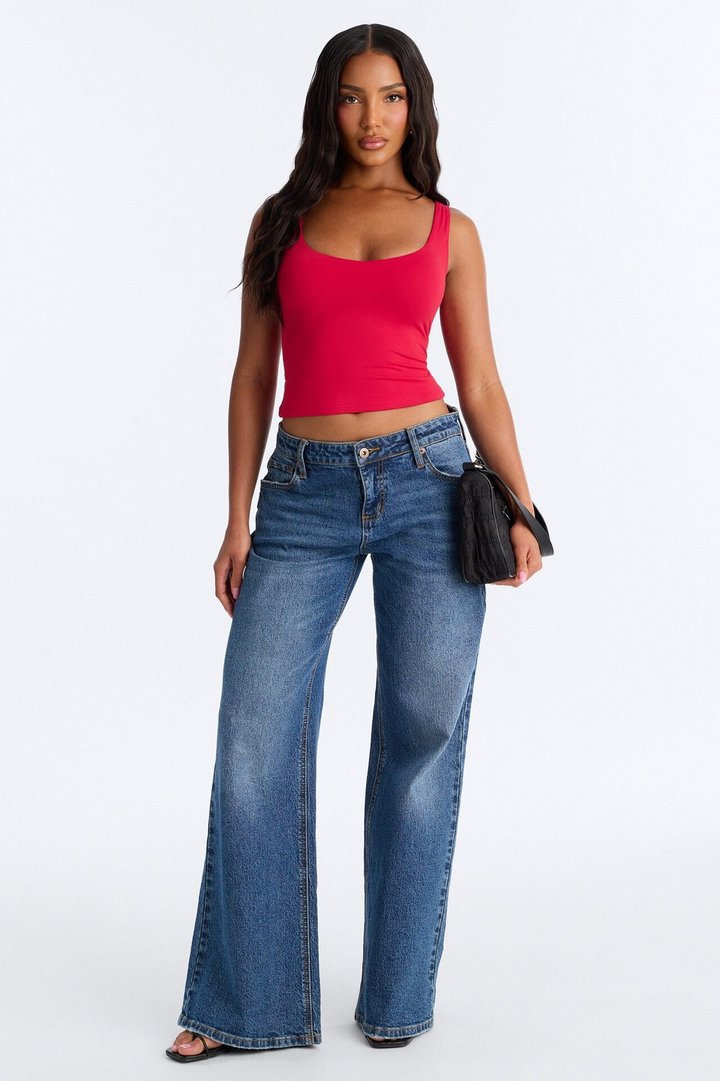 Quinn Double Lined Tank Top - Red