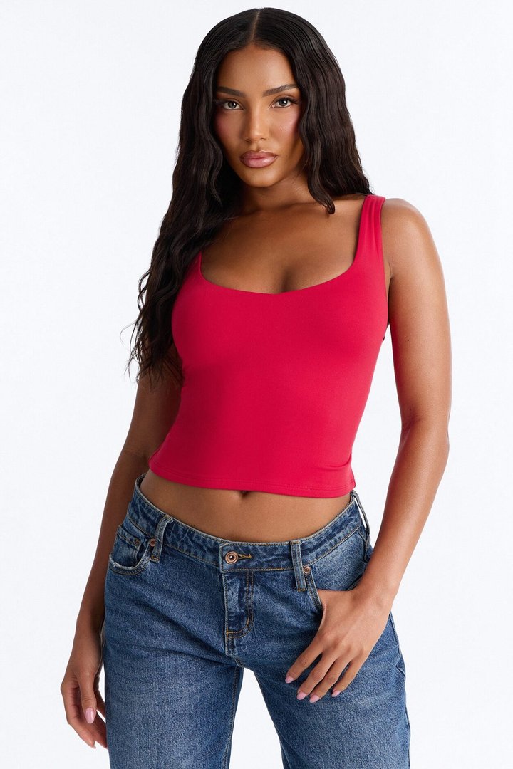Quinn Double Lined Tank Top - Red