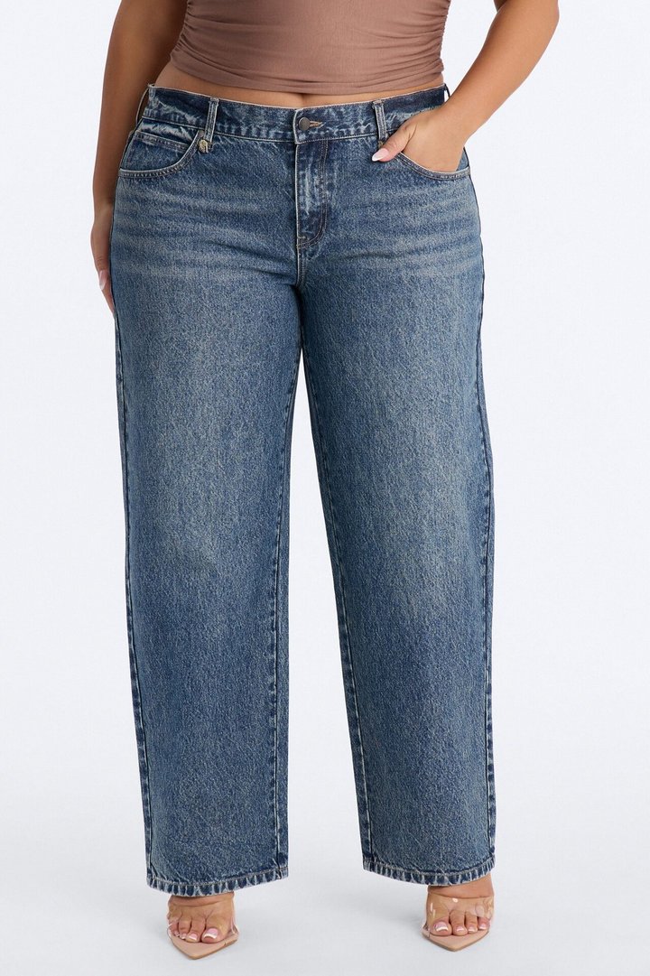 Ventura Low Rise Straight Leg Jeans - Vintage Wash