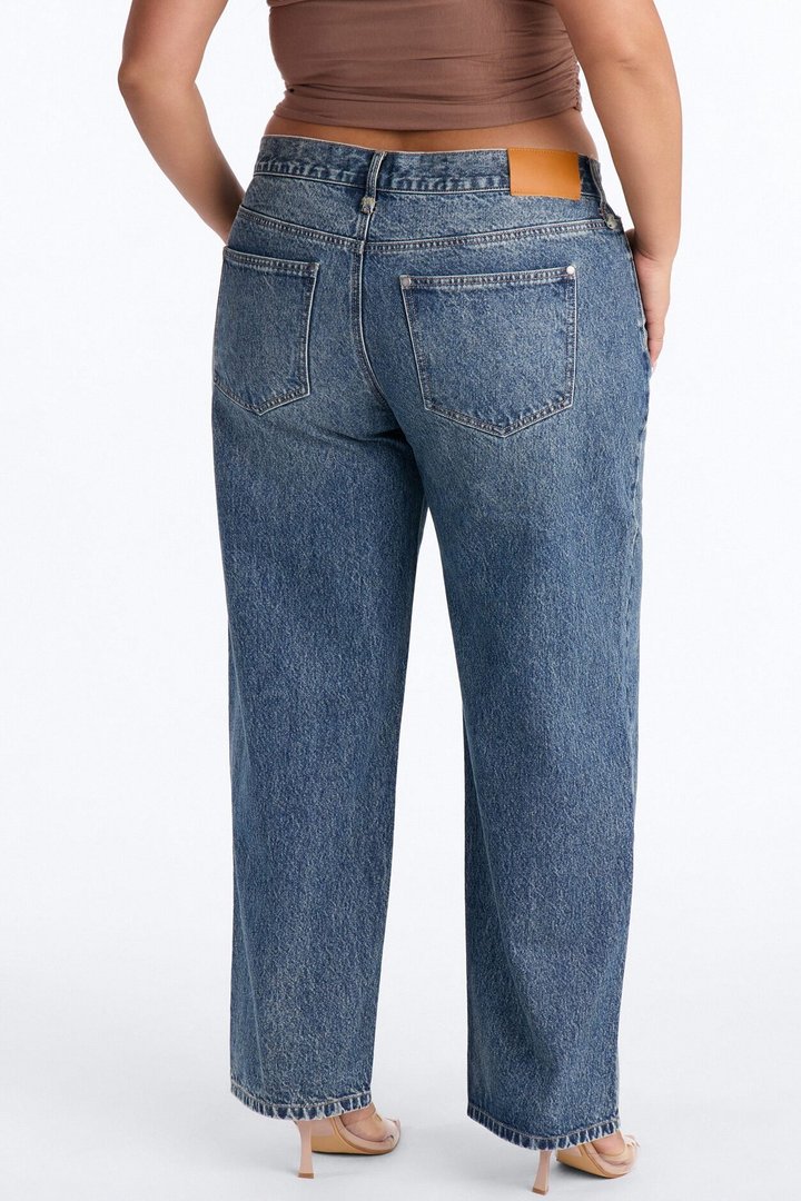 Ventura Low Rise Straight Leg Jeans - Vintage Wash