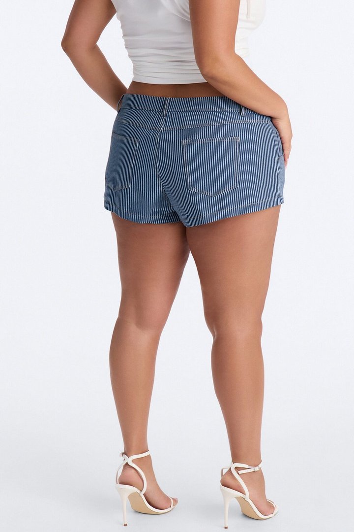 Nautical Vibe Striped Micro Short - Navy/combo