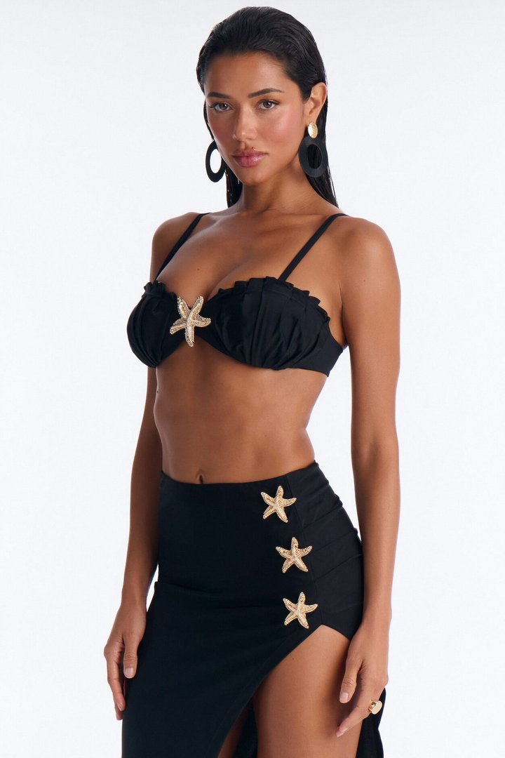 Cleo Seaside Maxi Skirt Set - Black